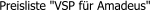 Preisliste "VSP für Amadeus"