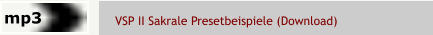 VSP II Sakrale Presetbeispiele (Download)  mp3